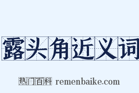 露头角近义词是什么意思的图片